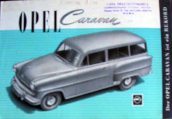 Opel Rekord Caravan Modelprogram 1953 Carbrochure (9075)